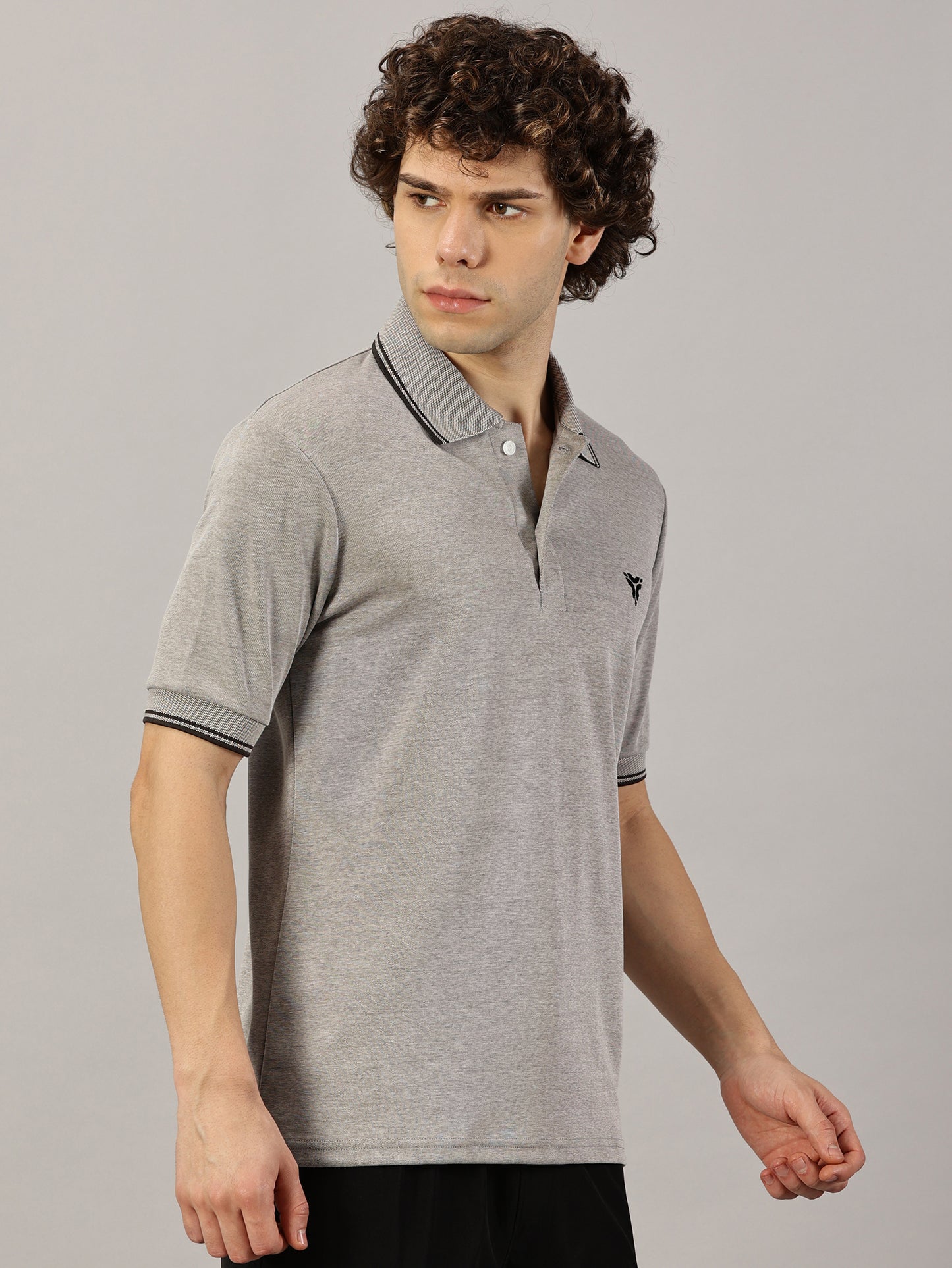 Urban Edge Polo T-shirt- Grey Mélange