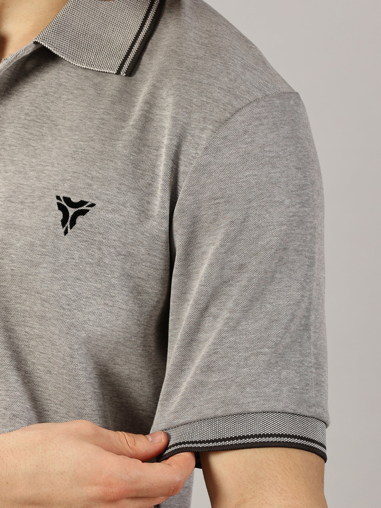 Urban Edge Polo T-shirt- Grey Mélange