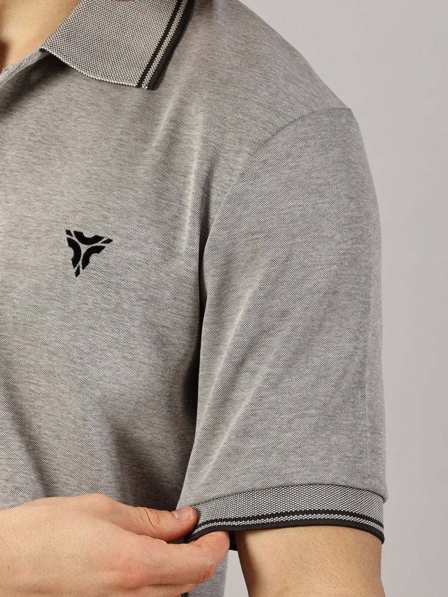 Urban Edge Polo T-shirt- Grey Mélange