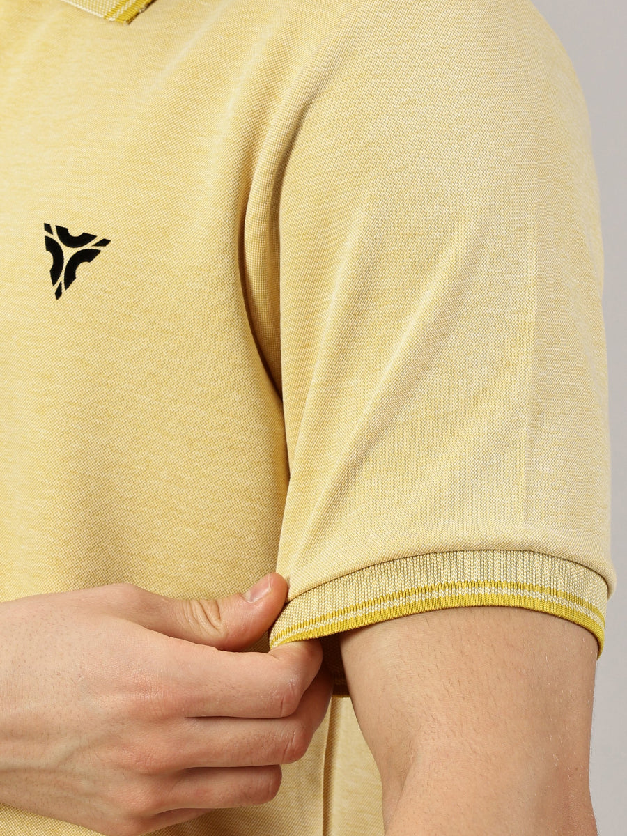 Urban Edge Polo T-shirt- Yellow Mélange