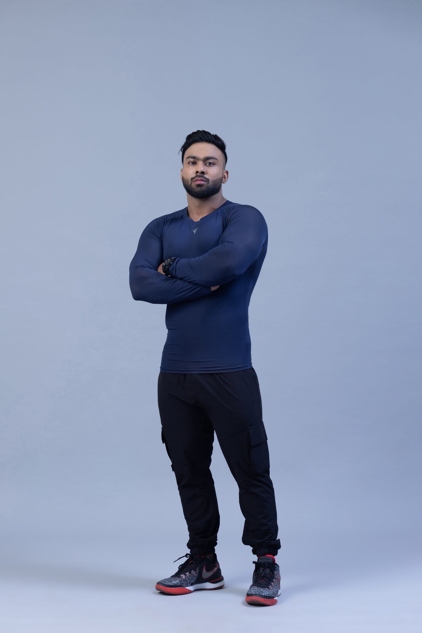 Full Sleeve Compression T-shirt- Navy
