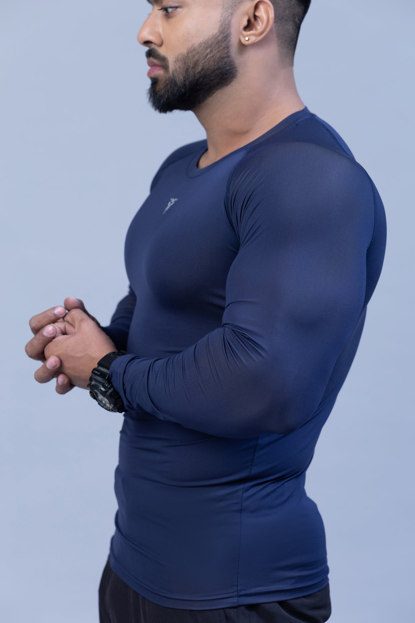 Full Sleeve Compression T-shirt- Navy