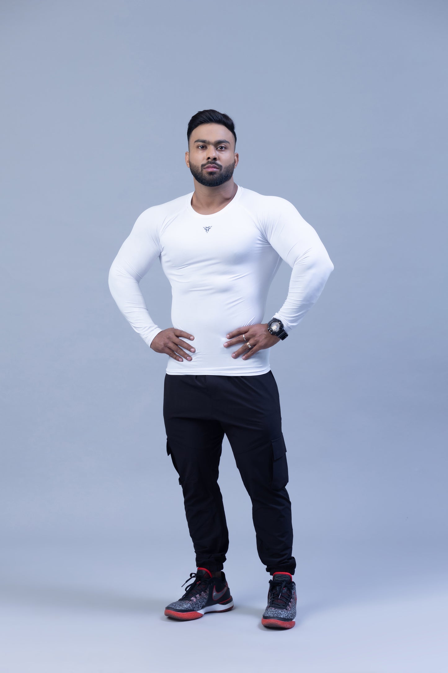 Full Sleeve Compression T-shirt- White