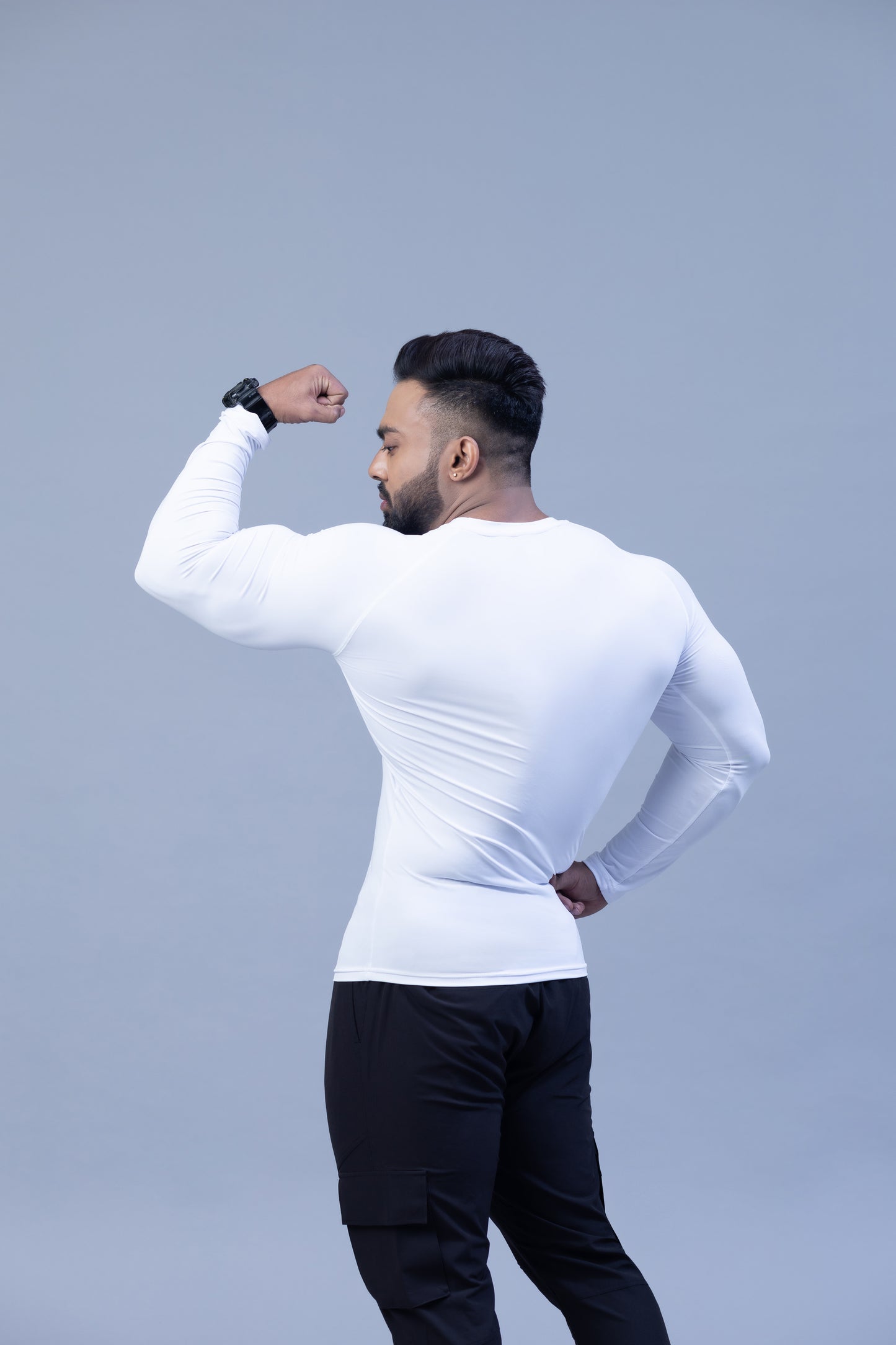 Full Sleeve Compression T-shirt- White