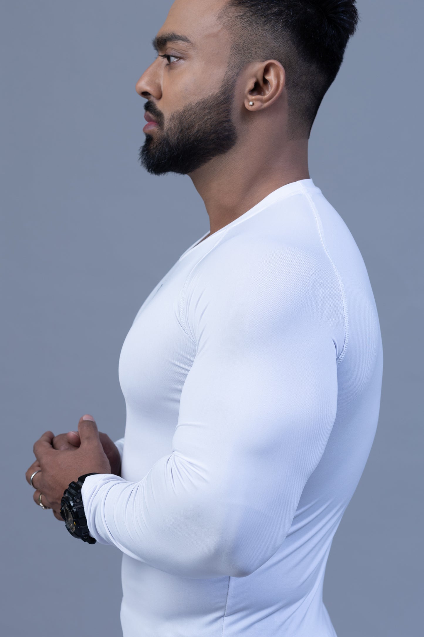 Full Sleeve Compression T-shirt- White