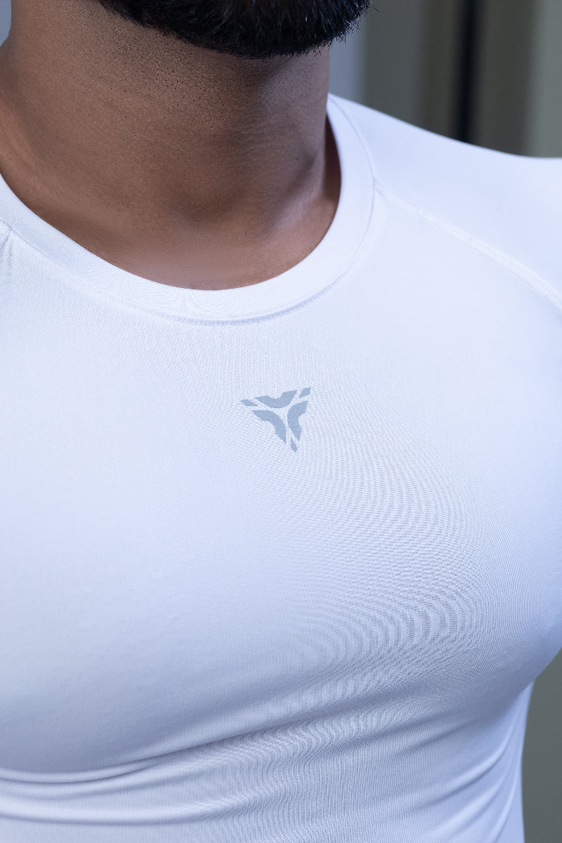 Full Sleeve Compression T-shirt- White