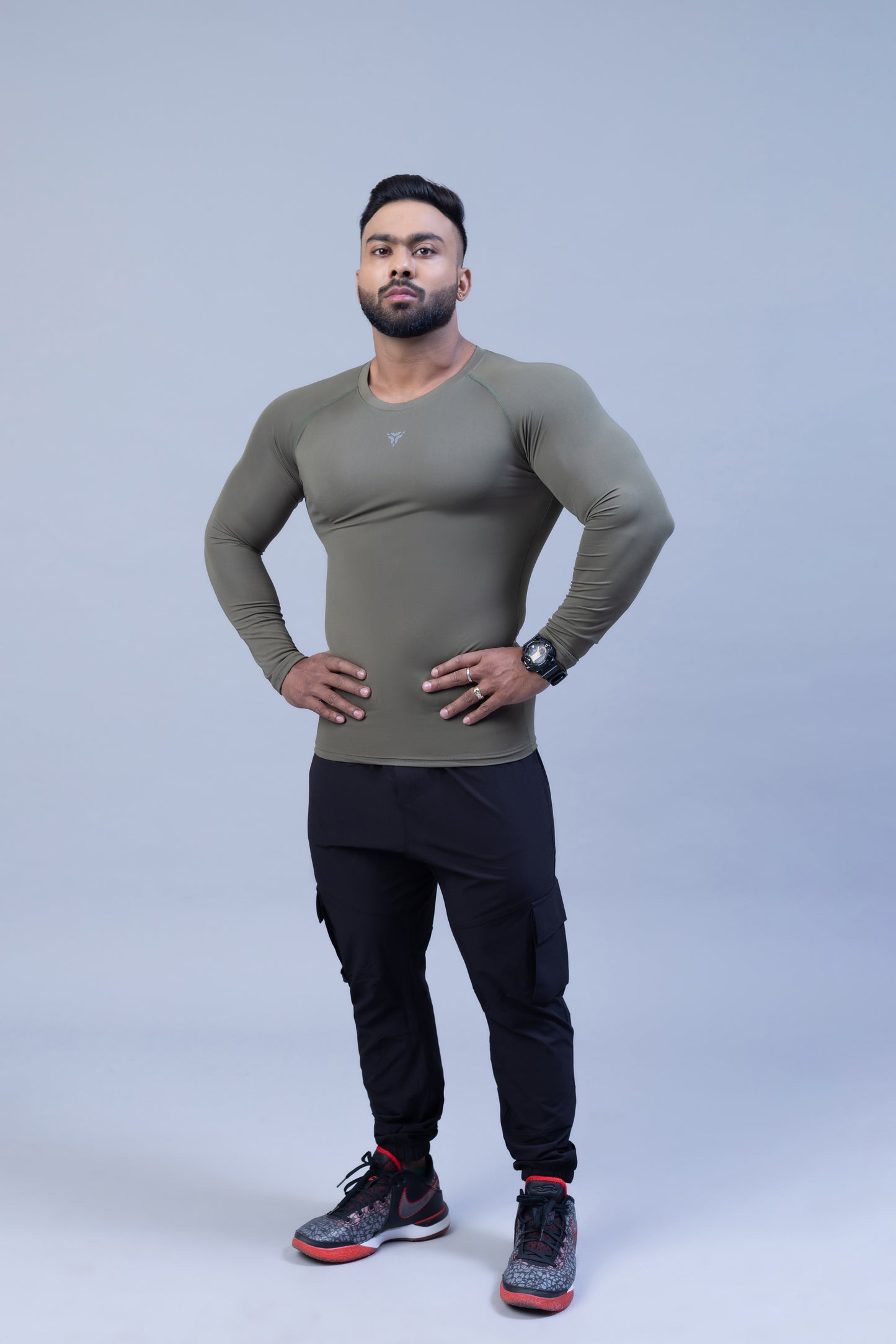 Full Sleeve Compression T-shirt- Olive