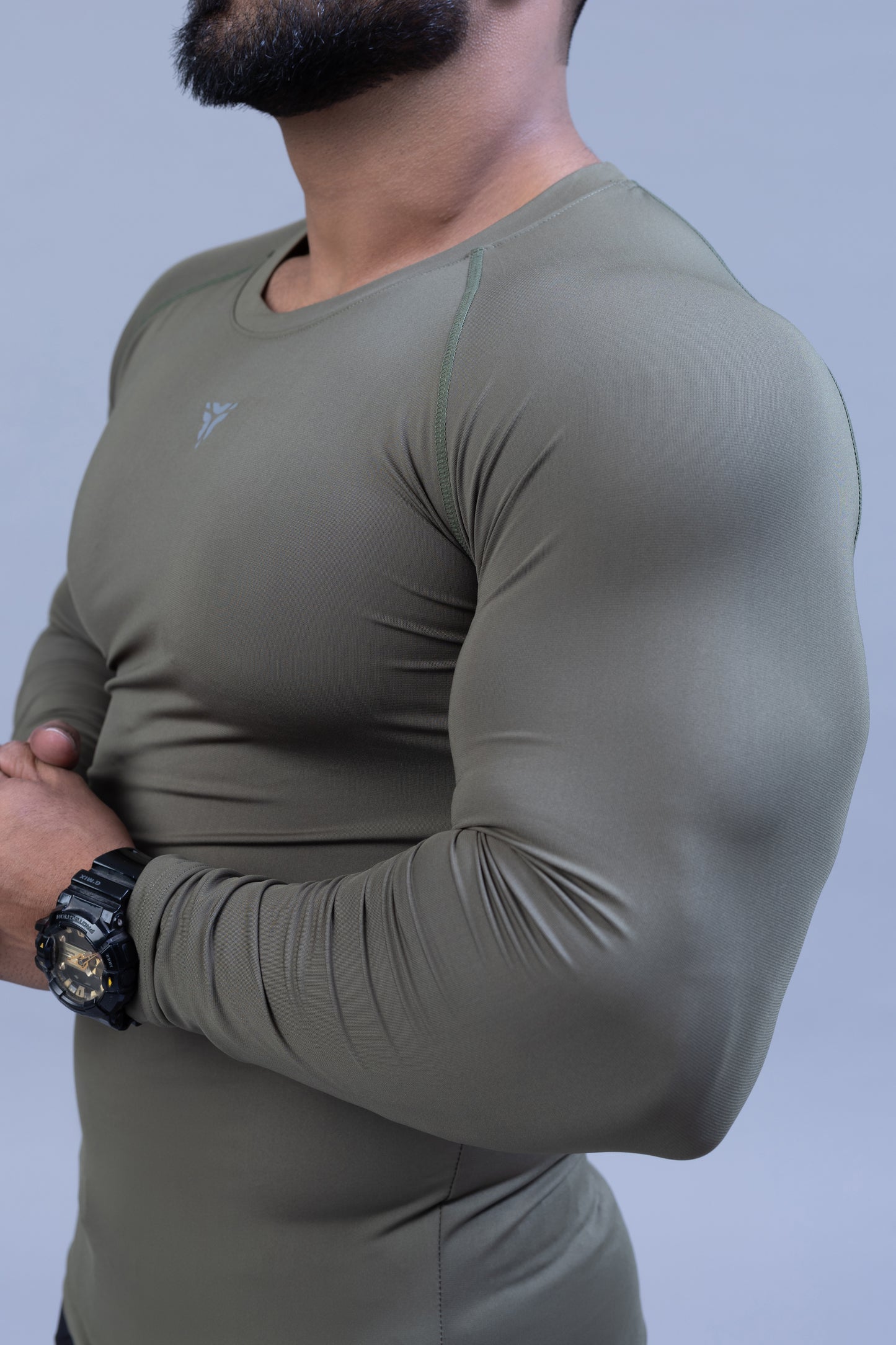 Full Sleeve Compression T-shirt- Olive