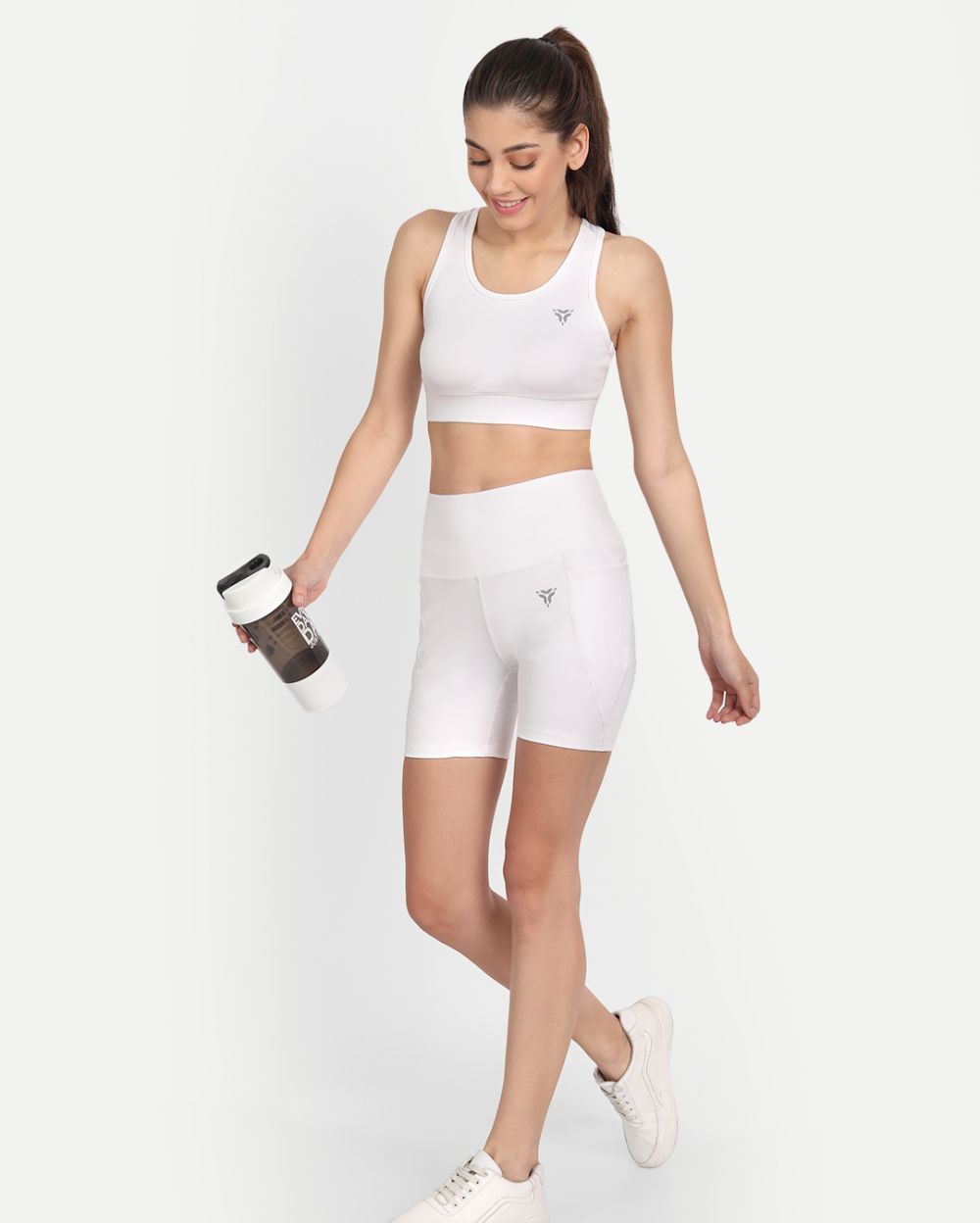 Bluite Shorts Co-ord Set- Winter White