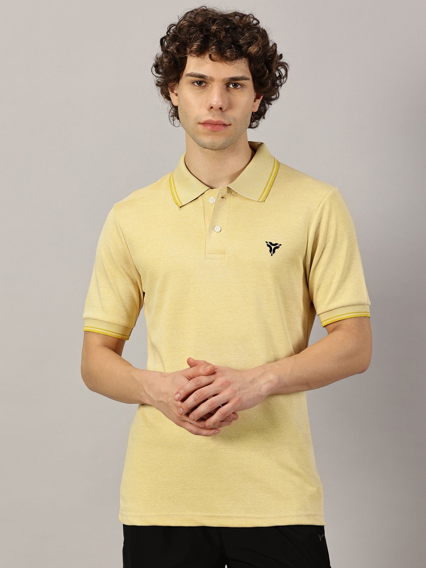 Urban Edge Polo T-shirt- Yellow Mélange