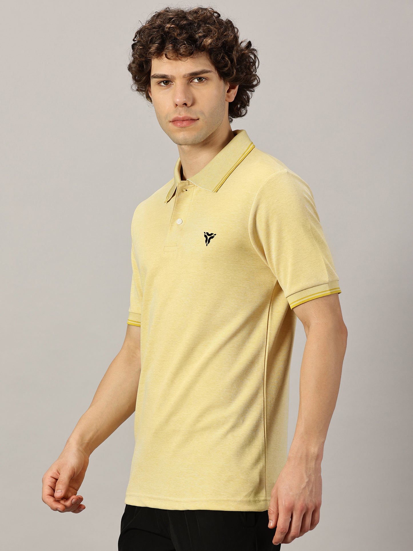 Urban Edge Polo T-shirt- Yellow Mélange