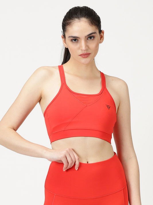 Fiery Red Sports Bra