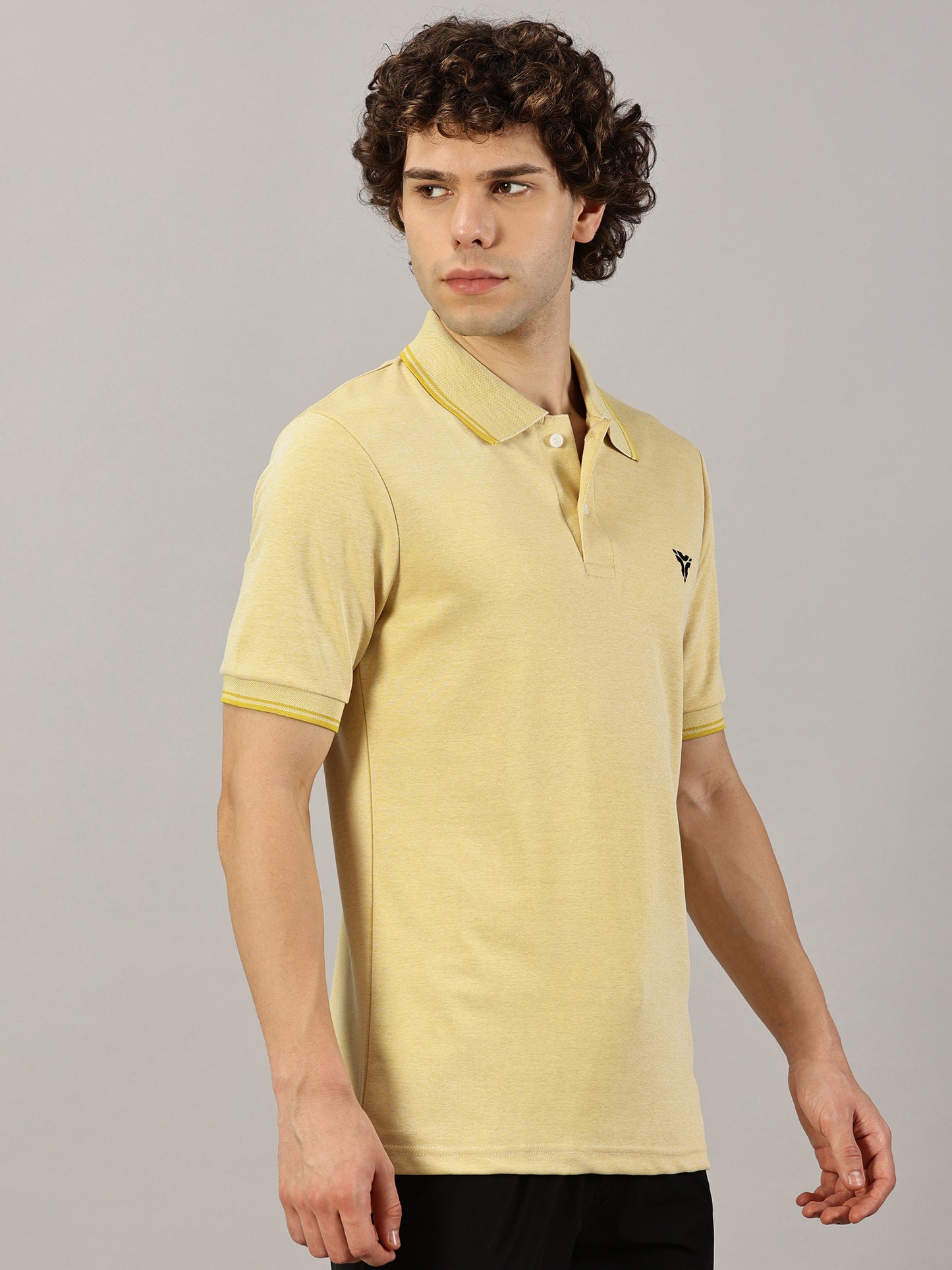 Urban Edge Polo T-shirt- Yellow Mélange