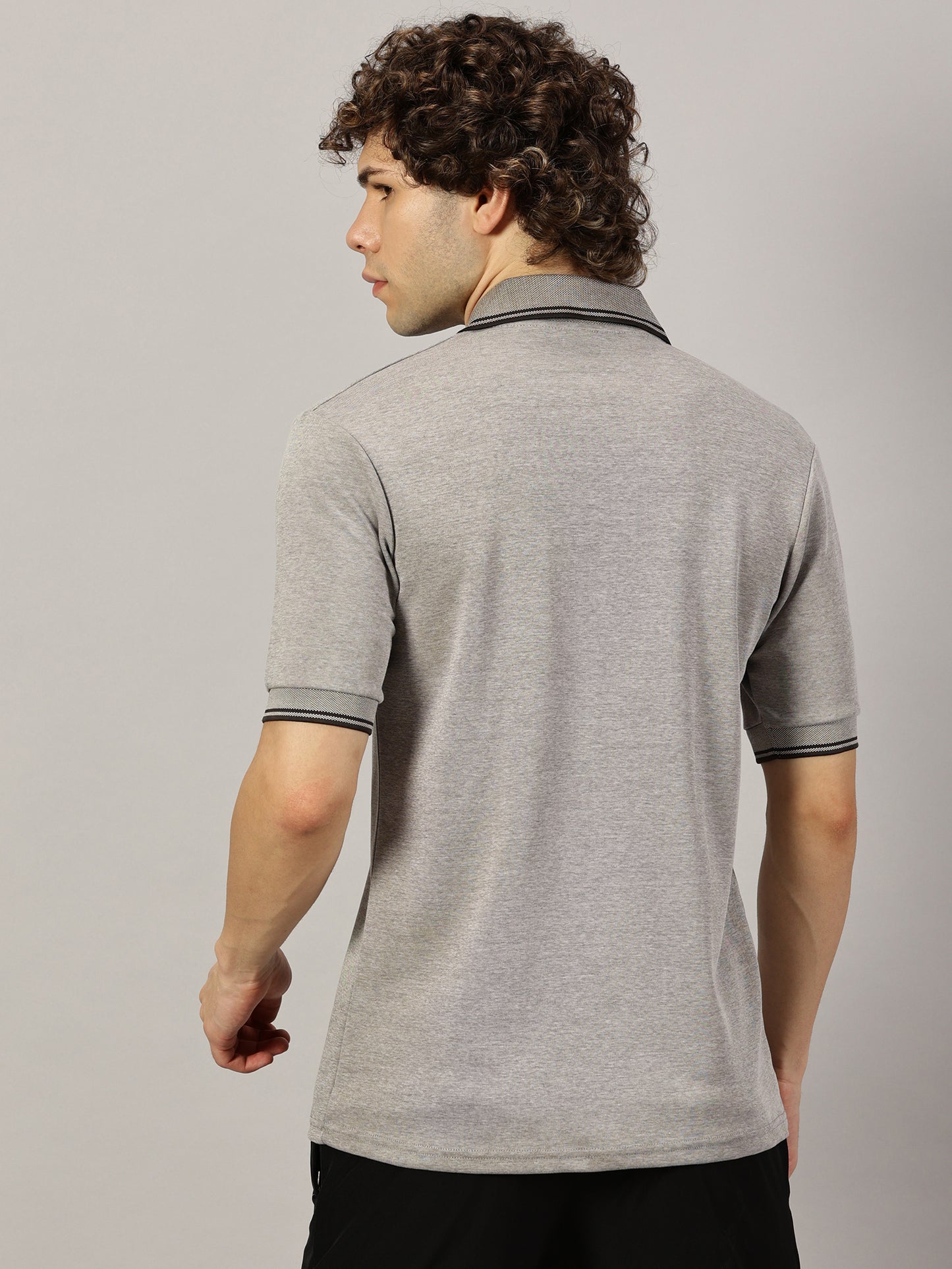 Urban Edge Polo T-shirt- Grey Mélange