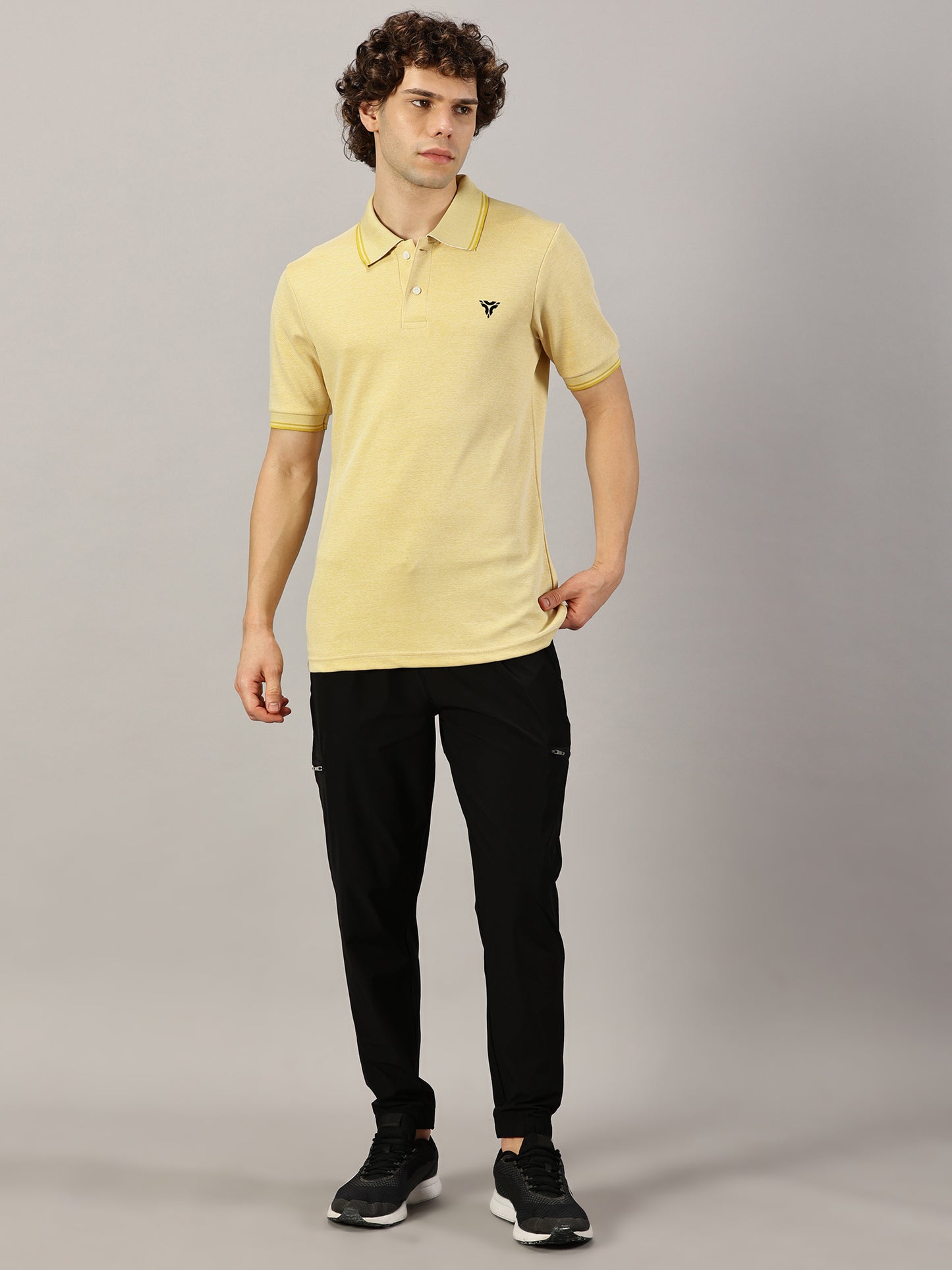 Urban Edge Polo T-shirt- Yellow Mélange