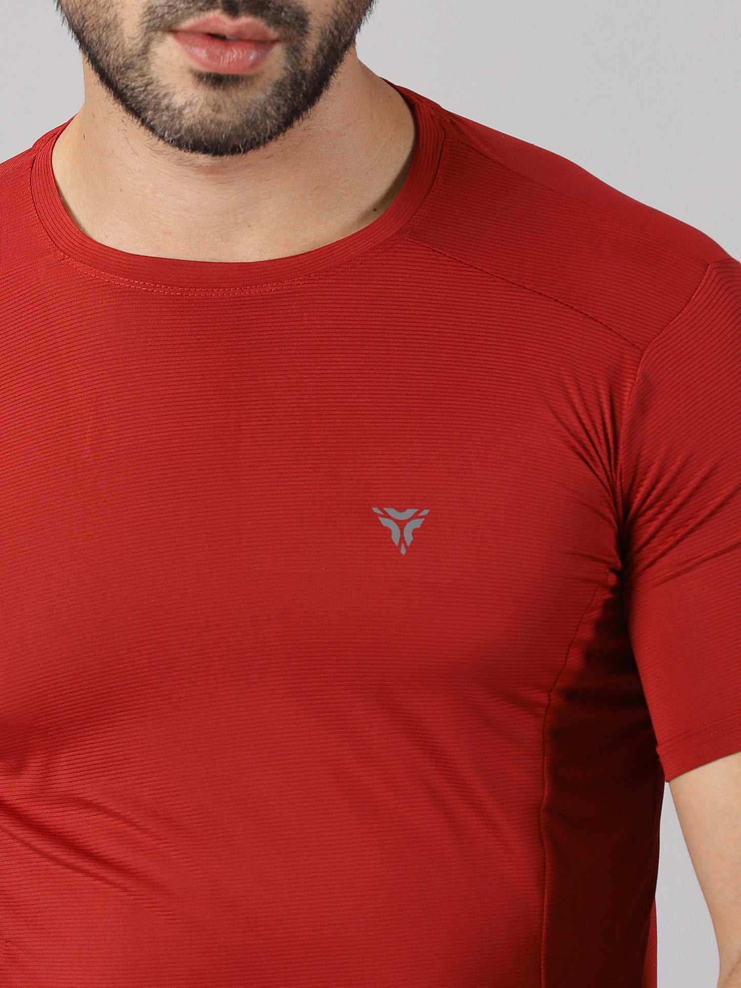 Jersey Knit T-shirt- Red