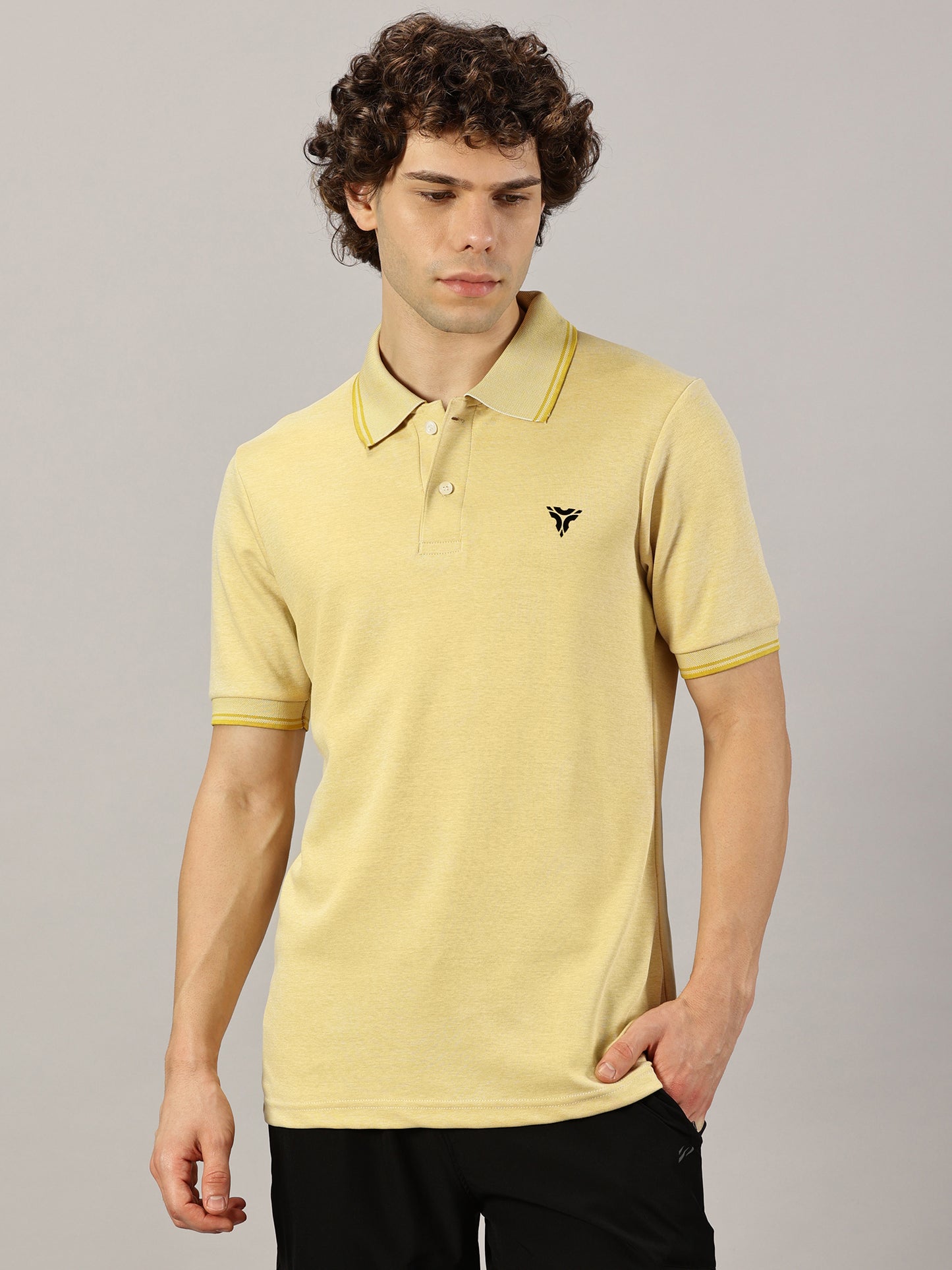 Urban Edge Polo T-shirt- Yellow Mélange