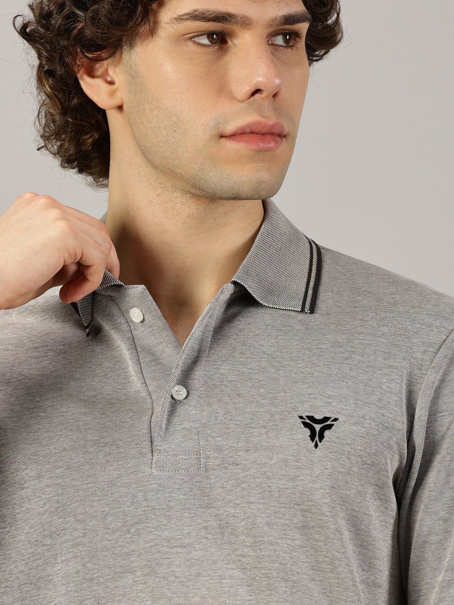Urban Edge Polo T-shirt- Grey Mélange