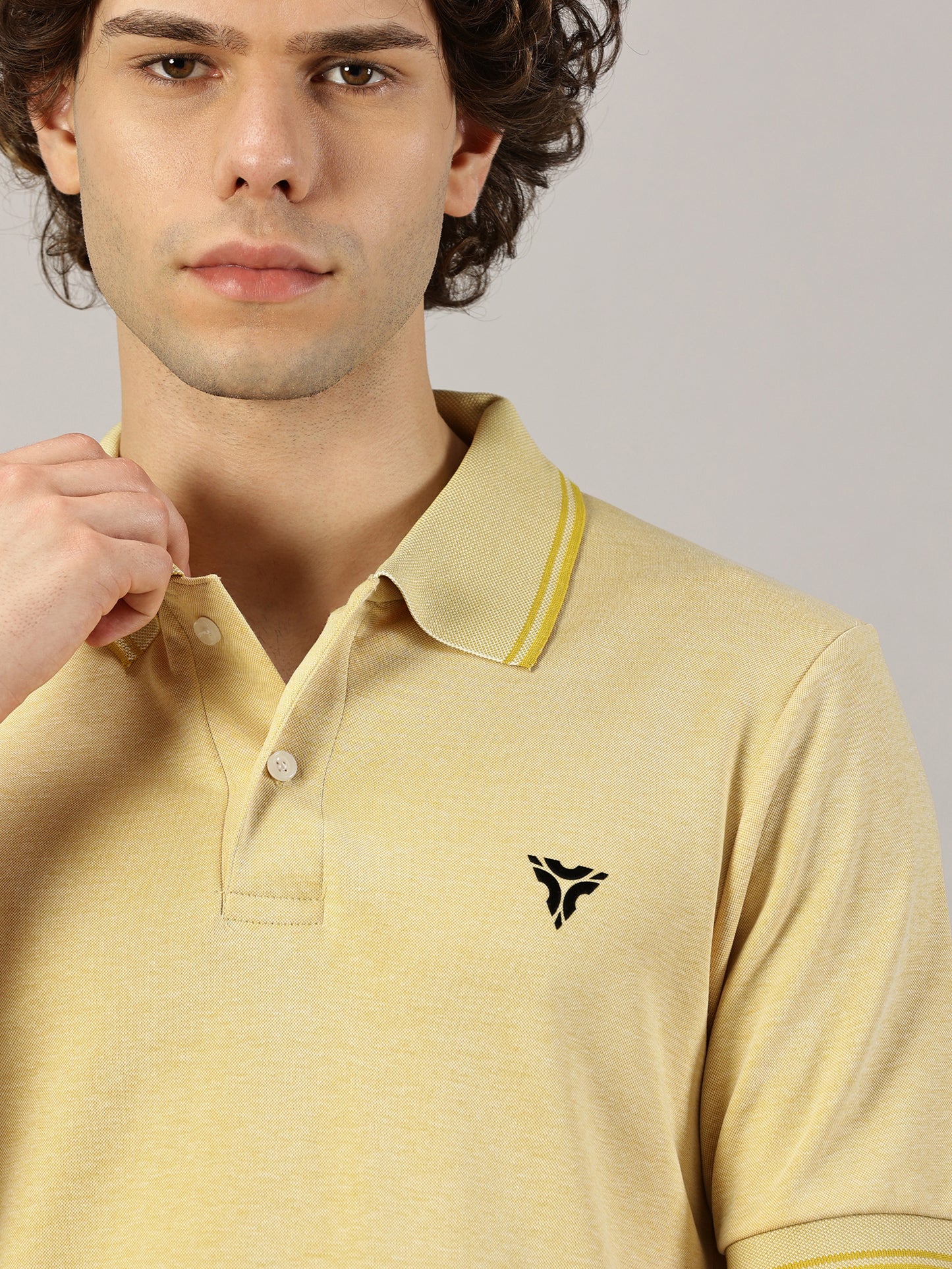 Urban Edge Polo T-shirt- Yellow Mélange
