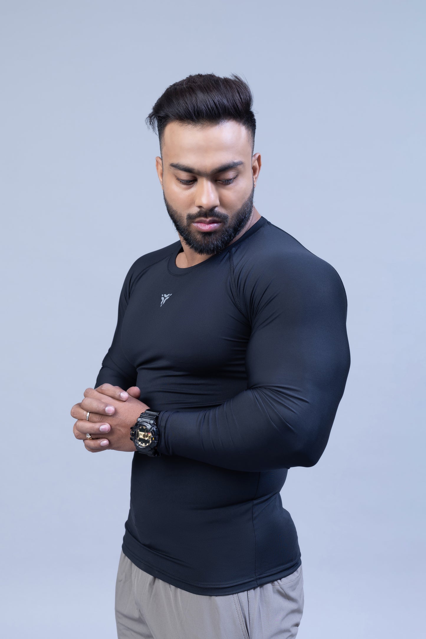Full Sleeve Compression T-shirt- Black