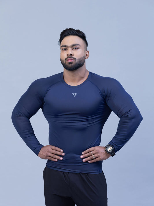 Full Sleeve Compression T-shirt- Navy