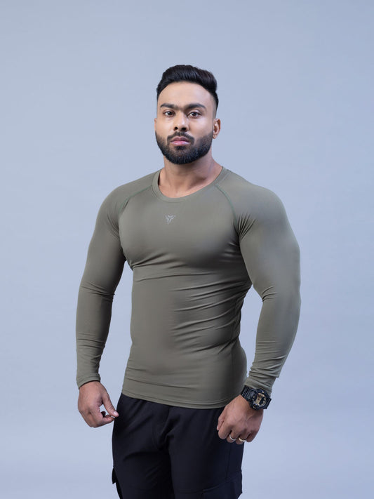 Full Sleeve Compression T-shirt- Olive