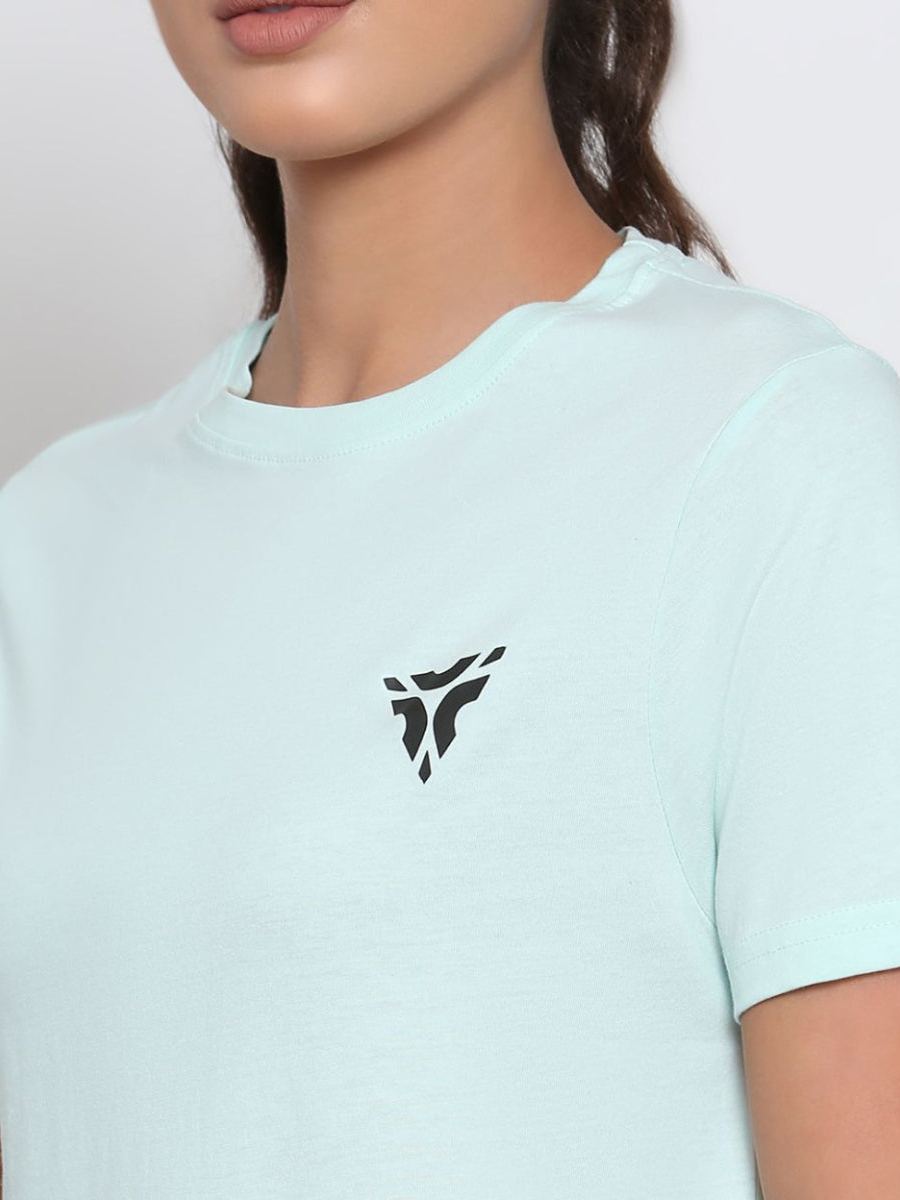 Sea Green Cotton T-shirt for Men