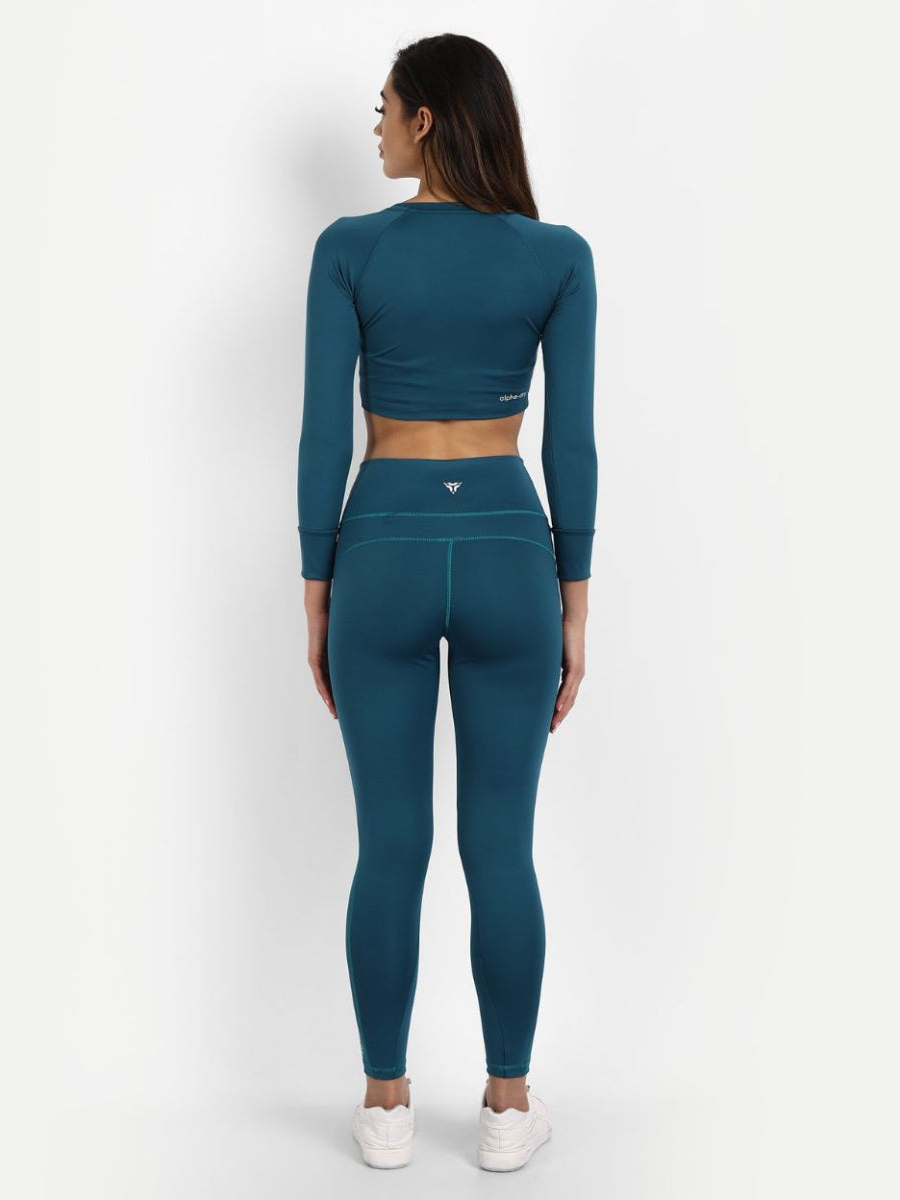 Pacific Blue Crop Top Co-ord Set
