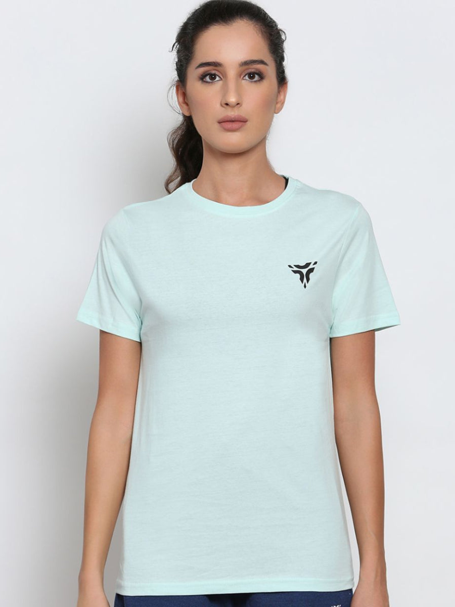 Sea Green Cotton T-shirt for Men