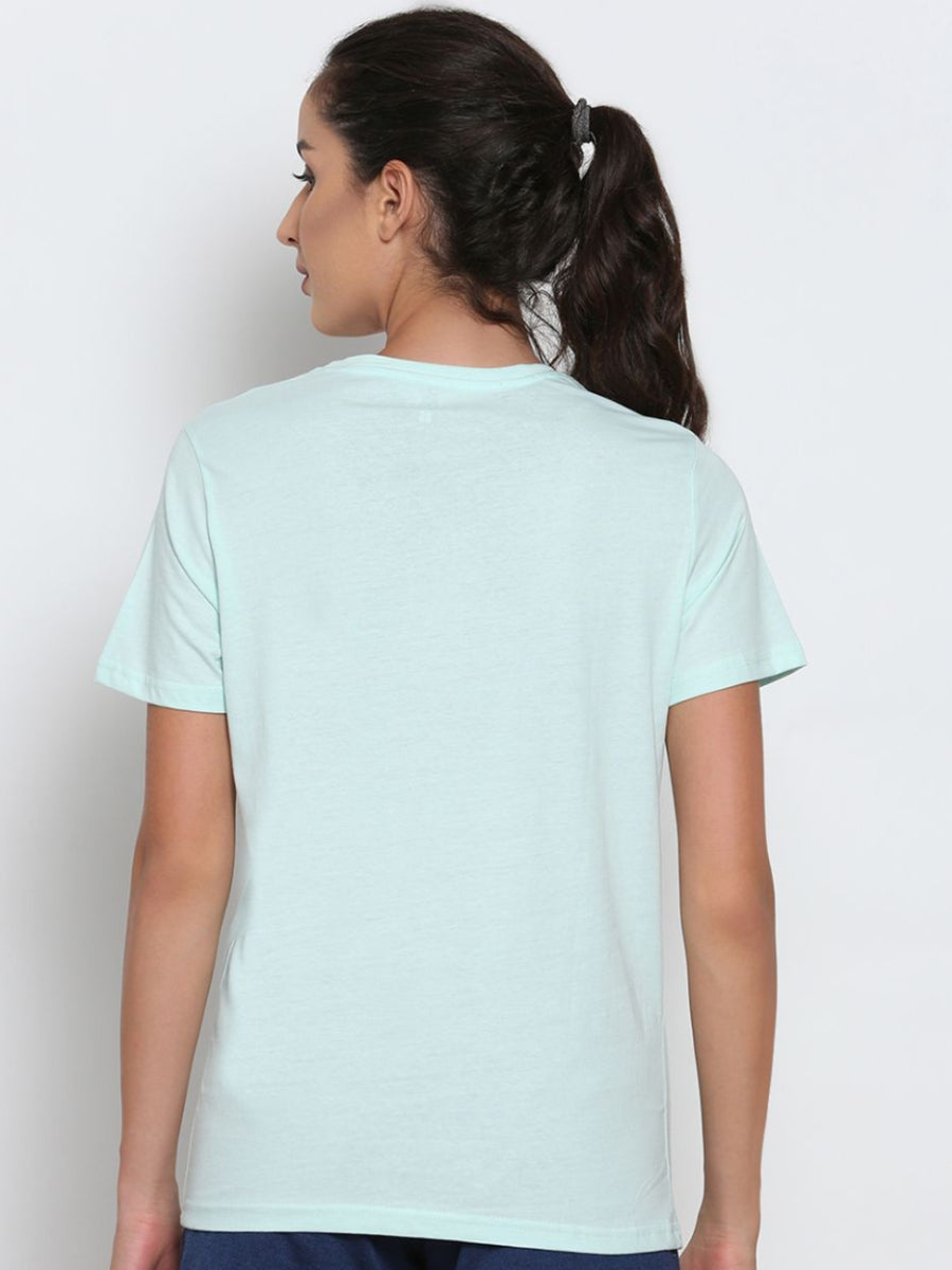 Sea Green Cotton T-shirt for Men