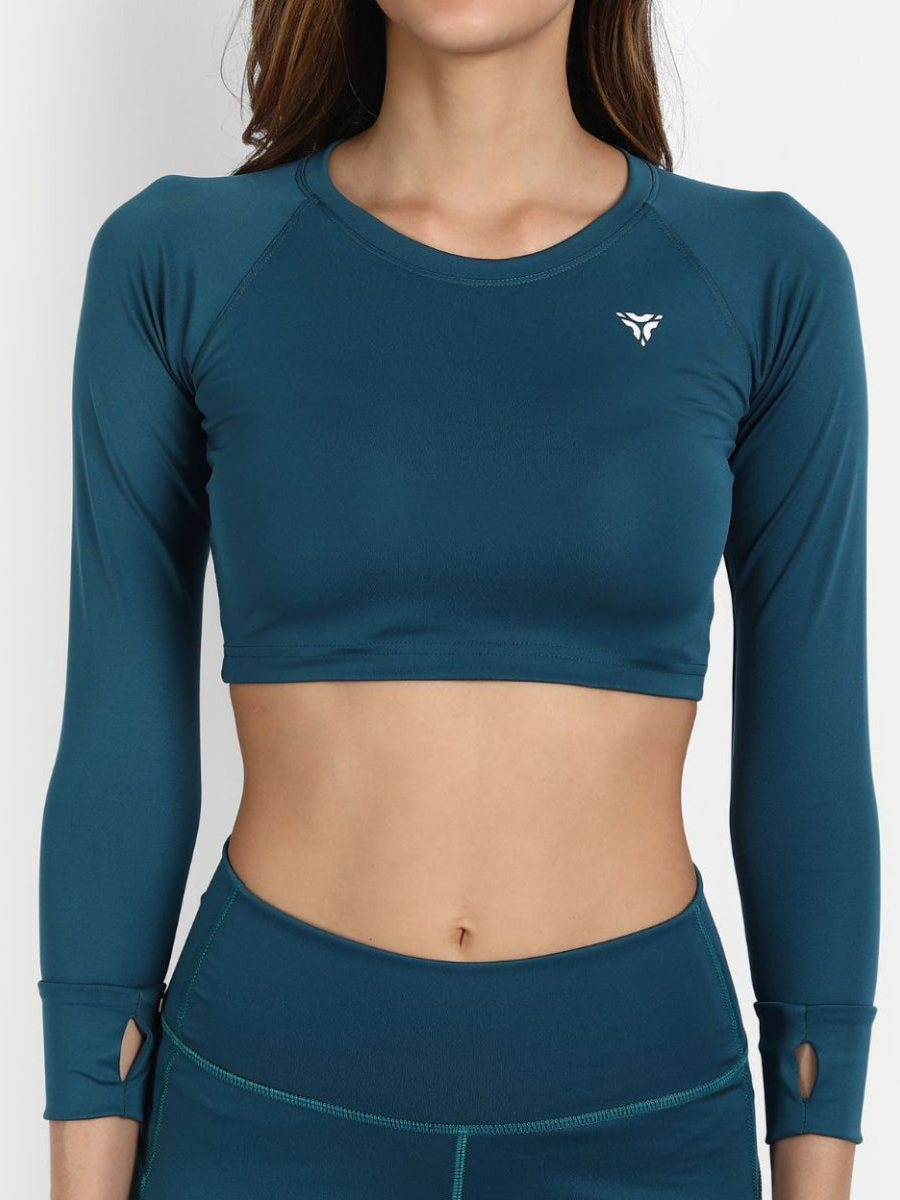 Pacific Blue Crop Top