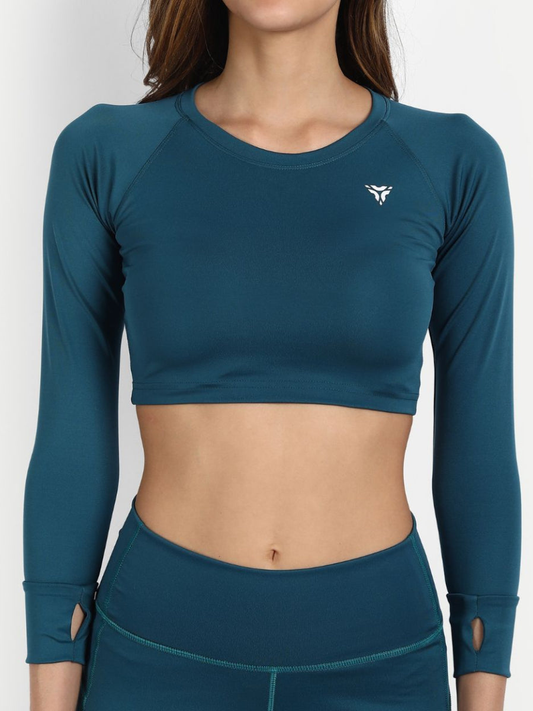Pacific Blue Crop Top
