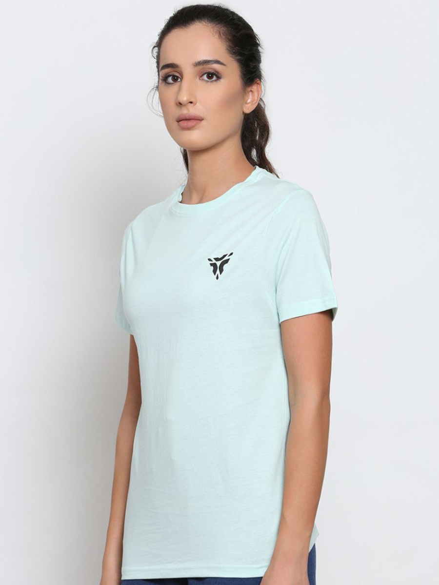 Sea Green Cotton T-shirt for Men