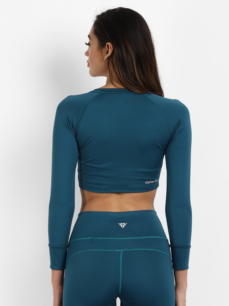 Pacific Blue Crop Top