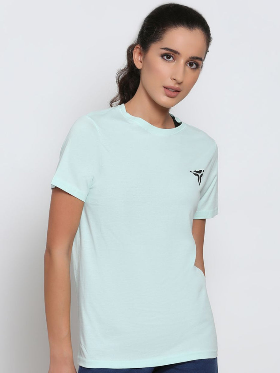 Sea Green Cotton T-shirt for Men